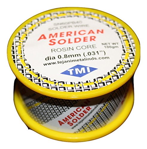 60/40 Tin/Lead Flux 2.0% 0.8mm rosin flux solder wire Roll (100 gms) - 0.22lb