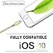 Lightning cable, FEIPUKER 3 PACK (6FT) Nylon Braided Charging Cable Cord Lightning to USB Cable Charger Compatible for IPhone 7/ 7 Plus/6/6s/6 plus/6s plus/ 5c/5s,iPod, iPad, and More (3 PACK Gold)