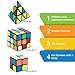 Speed Cube Set of 3-2x2, 3x3, Pyramid Puzzle Cubes | Adjustable Tension for Quick Turn and Smooth Play | Vivid Magic Cube | Fidget Puzzle Cubes Classic IQ Games Toys for Kids, Adults