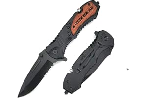 Personalized Pocket Knife Multitool – Custom Gift for Men, Dad, Husband, Boyfriend – Custom Engraved Manual Multitool Folding