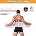 HURMES Back Support Belt - Breathable Mesh Panels Lumbar Back Brace with Double Pull Adjustable Compression Straps - Stabilizing Waist Belt for Chronic Pain, Sciatica, Spasms, Nerve Pain (White, XXL)
