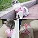Adorable Cat Dog Kitty Puppy Safety Walking Vest Harness Leash Set Wings Costume Lace Peals (Pink, Medium)