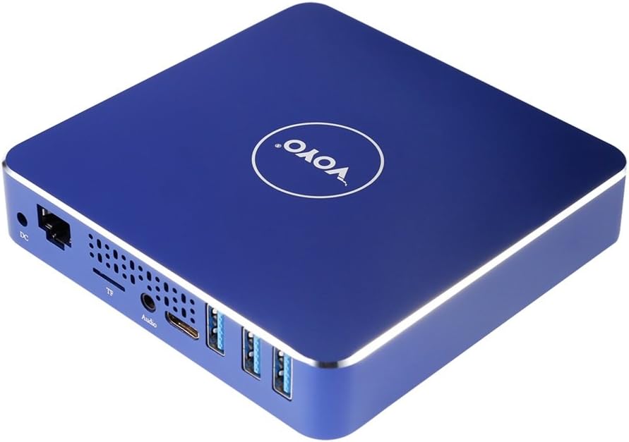 VOYO Apollo Lake N4200 Windows 10 Mini PC (RAM 4GB/ROM 32GB+128GB SSD/Dual-Band Wi-Fi/RJ45 Gigabit Ethernet Port/Dual Output/4K) 14 Nanometer Manufacturing Peak 2.4GHz Support Wifi Bluetooth etc.