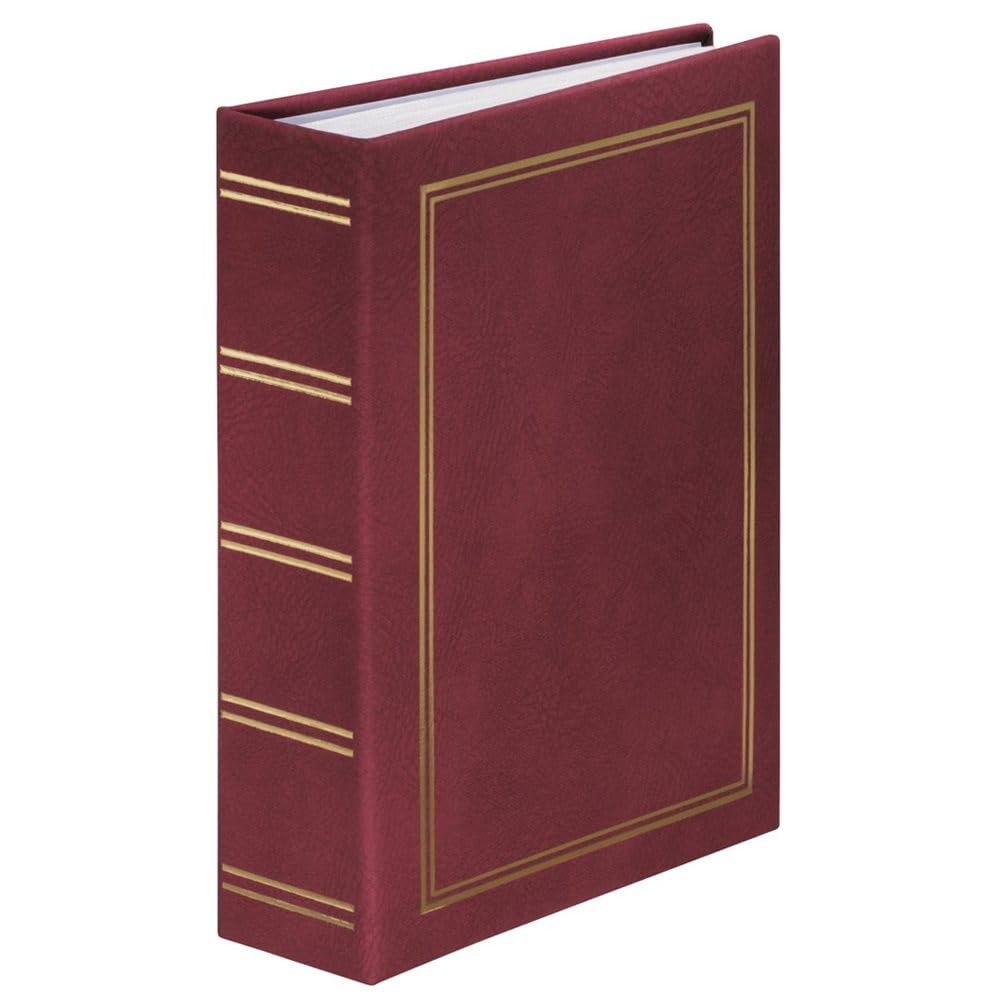 Hama London Memo Slip-in Photo Album 16 x 20.5cm (for 200 Photos 9 x 13 cm Format), Bordeaux