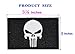 U-LIAN USA Flag Patch Tactical Morale Patch USA Flag Punisher Skull Patch Embroidered Hook&Loop Fastener Backing Military Emblem (Black)