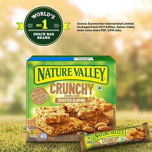 NATURE VALLEY ROASTED NUT CRUNCH GRANOLA BARS, ALMOND CRUNCH, 6 COUNT