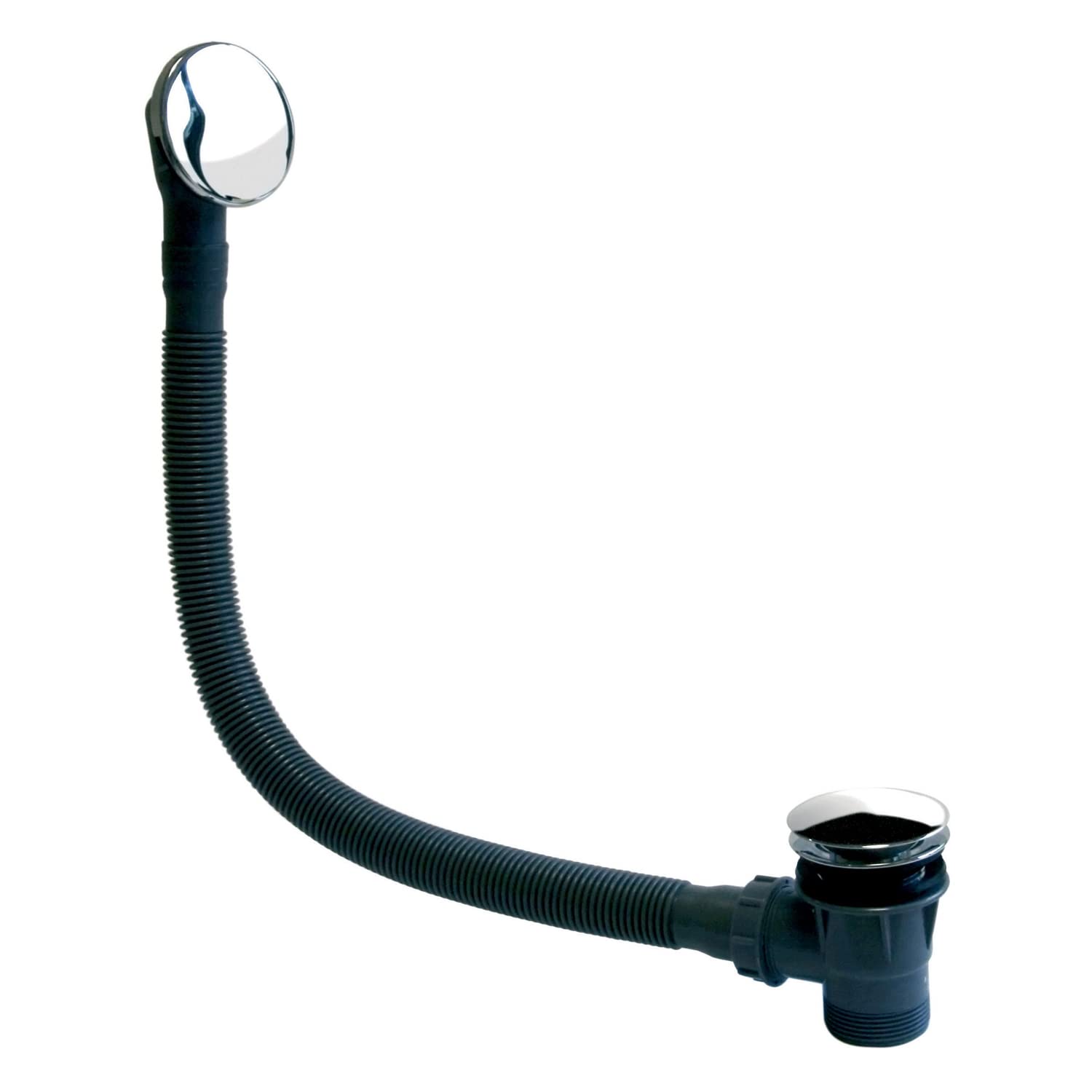 Chrome Plated Bathroom Pop Up Click Clack Bath Overflow Waste Pipe