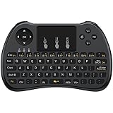 Aerb 2.4GHz Mini Wireless Keyboard with Mouse Touchpad Rechargeable Combos for PC, Pad, Google Android TV Box and More