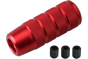 XINLIYA 95mm/3.74" Car Shifter Knob, Aluminum Weighted Automotive Gear Shift Manual knobs Lever with 3 Threaded Adapters M8 M