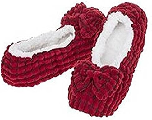 Womens Ladies Adult Snoozies Chic Let Ballet Slippers Assorted Colours and Sizes