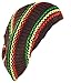 Unisex Slouchy Rasta Beanie Knit Hat 4 Colors Stripe Green Yellow Red(Brown)