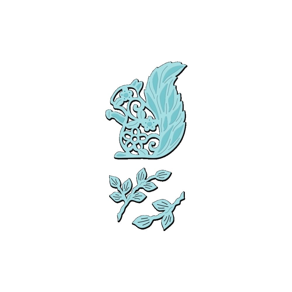 Sweet Dixie Squirrel Die, Metal, Grey