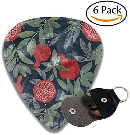 Funny Pink Pomegranate Fruit Celluloid Guitar Accessories/parts Jazz Guitar Picks 0.46mm 0.71mm 0.96mm Girls 6 Packs