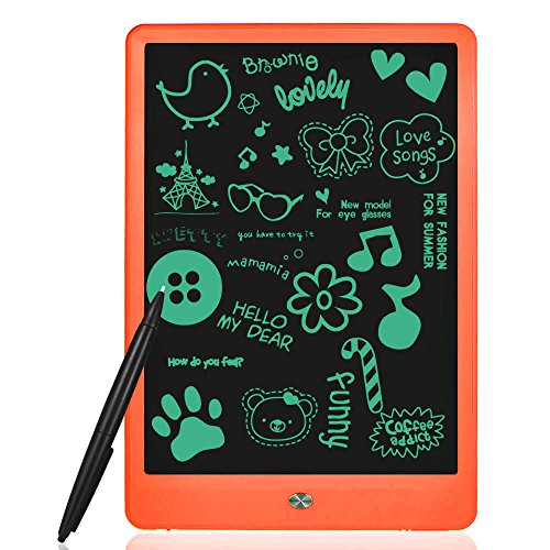 Highwinner LCD Writing Tablet, 10 inch Electronic Writing Board Digital Drawing Graphic Doodle Tablet,Portable Handwriting Notepad with Protect Sleeve (Orange)