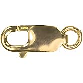 uGems 14K Gold Filled 16mm Lobster Clasp & Ring 5/8 Inch Large, Jewelry Making Component for Necklaces, Bracelets, and Crafts - Durable, Secure Closure - SKU: d-4004