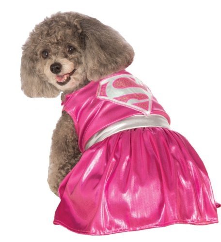 Rubies Costume DC Heroes and Villains Collection Pet Costume-Pink Supergirl