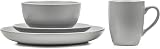 Dawsons Living Amalfi 16 Piece Dinner Set Grey Ceramic Kitchen Dinnerware view 3