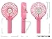 Topwell Handfan Rechargeable Fans Portable Handheld Mini Fan Battery Operated Cooling Fan Electric Personal Fans Foldable Fans with 18650 Battery for Home and Travel (Pink)