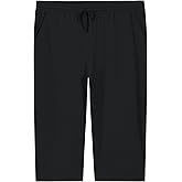 Weintee Women's Plus Size Drawstring Cotton Knit Capris with Pockets