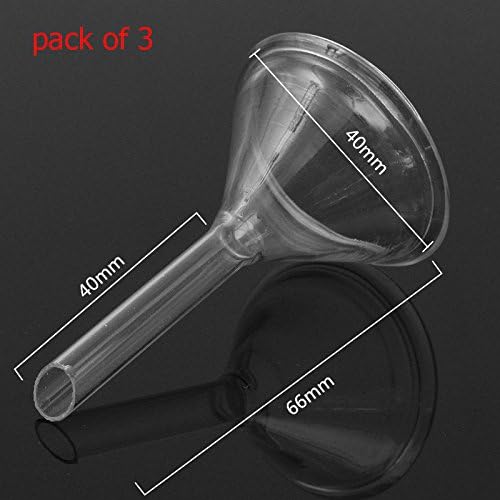 40 mm. Lab Funnel Short Stem Thick Glass Multiple (pack of 3 )