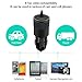 i-SUPERSIM USB Car Charger with Android Charging Line, Quick-Charging, QC 2.0 USB Port for iOS Android Mobile Devices, Black