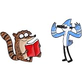 Regular Cartoon Show Rigby And Mordecai Characters Metal Enamel 1 Inch Tall Pin Set of 2