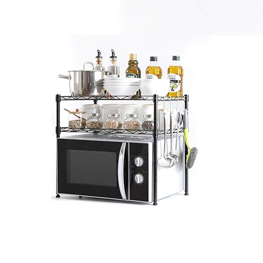 MSASHDN Horno microondas Soporte Unidades Hierro Forjado Mostrador ...