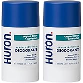 Huron 48 Hour Odor Protection Deodorant – Long-Lasting & Nourishing Aluminum Free Deodorant – Infused with Shea Butter, Jojoba & Coconut Oil – 3 Signature Scents – 3.2 oz (2 Pack)