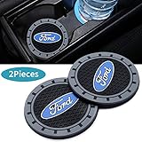 3Pcs Tough Car Logo Vehicle Travel Auto Cup Holder Insert Coaster Can for Ford Focus,kuga,Fusion,Mondeo,Fiesta,Transit, Ranger,F150, Edge, Explorer,etc All Models