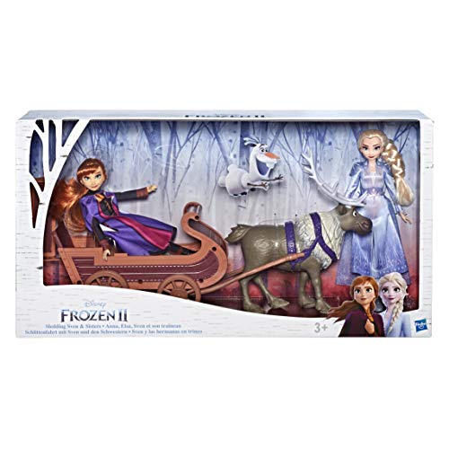 Hasbro Disney Frozen Die Eiskönigin II Sven und den Schwestern ELSA und Anna Schlittenfahrt – Bild 3