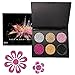 Glitter Eyeshadow Palette, YHMWAX 6 Color Shimmer Ultra Pigmented Makeup Eye Eyeliner Cosmetic Eye Shadow Diamond Shiny Shimmer, Silky Smooth & Long Lasting (EFK01)
