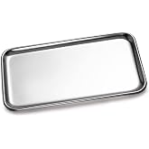 IMEEA Stainless Steel Tray 8"x4.6" Small Rectangular Organizer Tray | Small Stainless Steel Tray | Multi-Purpose Organizer | Bathroom, Kitchen, Desk &amp; Countertop Use