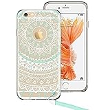 iPhone 6 Case, ESR iPhone 6 /6s Case Hybrid [Shock Absorbing] TPU Bumper +[Scratch Resistant] Hard Back Cover Clear with Design Protective Case for iPhone 6s / 6-Dream Catcher - Mint Mandala