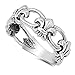CloseoutWarehouse 925 Sterling Silver Chained Fleur De Lis Ring Size 9