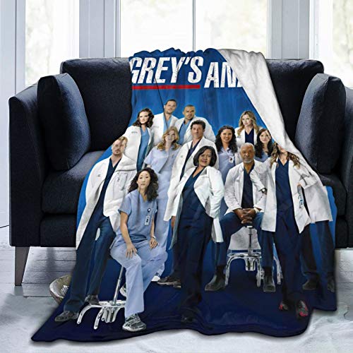 Greys Ultra Anatomy Soft Flannel Blanket,Lightweight Cozy Plush