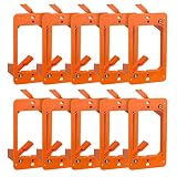 Cmple - Low Voltage Mounting Bracket 1 Gang Multipurpose Drywall Mounting Wall Plate Bracket - (Single Gang, 10 Pack)