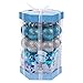 Juvale 35-Piece Mini Christmas Ornaments - Shatterproof Blue & Silver, 1.8 Inch, Glitter for Indoor & Outdoor Trees
