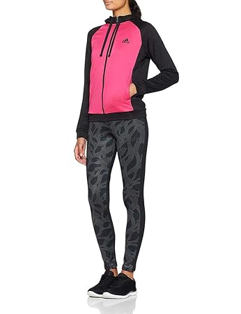 black and pink adidas tracksuit womens