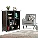 SIMPLIHOME Bedford SOLID WOOD Universal TV Media Stand, 53.9 inch Wide, Living Room Entertainment Center, Storage Cabinet with Glass Doors, for Flat Screen TVs up to 60 inches in Dark Tobacco Brown