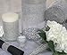 Aeroway Silver Diamond Rhinestone Ribbon Wrap Bulk 30 Feet - Wedding Decorations, Party Supplies