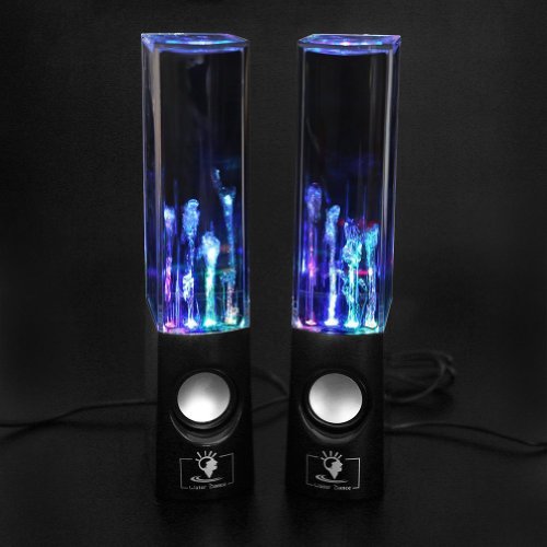 amzdealÂ® Plug And Play Muti-Colored Illuminated Dancing Water Speakers (black)