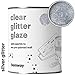 Hemway Clear Glitter Paint Glaze (Silver) 1L / Quart for Pre-Painted Walls Acrylic, Latex, Emulsion, Ceiling, Wood, Varnish, Dead Flat, Matte, Soft Sheen, Silk (Choice of 25 Glitter Colours)