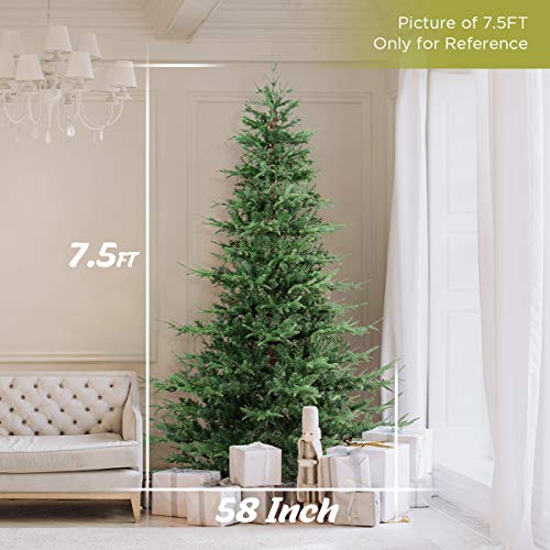 OasisCraft 7.5ft Aspen Fir Artificial Christmas Tree Unlit (Unlit, 7