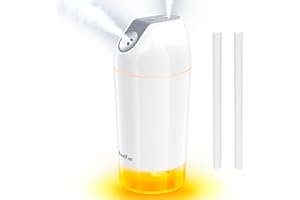 HandFan Small Humidifier, 500ml Portable Mini Humidifier Rechargeable, Battery Operated Personal Humidifier, for Bedroom, Office, Travel, Car, Plants(Grey)