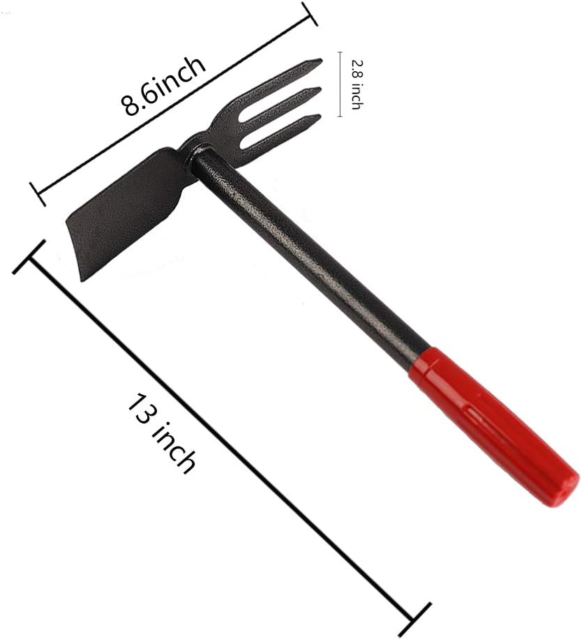 ZOG Garden Small Hand Digger and Hoe Combo Garden Tool, Multipurpose Garden Hoe and Cultivato, Strong & Sharp Hoeing and Loosening Soil Hand Tool, Bend Proof, Non-Slip Handle & Anti-Rust Head (Small-1) : Garden & Outdoor
