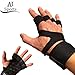 Workout Gloves with the Strongest Wrist Support ; Crossfit Gloves/Gym Gloves for Men and Women; Durable Neoprene with Extra Leather and Silicone Padding for Full Palm Protection (L, Open Back)