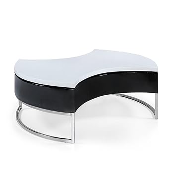 Royaloak Aster Coffee Table (Black and White)