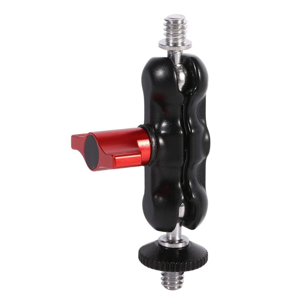 Multi-function Double Ballhead Arm Mount Adapter with Shoe Mount and 1/4 Inch Screw Replacement for DSLR Photography Accessories