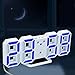 EAAGD Electronic LED Digital Alarm Clocks [Upgrade Version], Clock Can Adjust The LED Brightness Automatically in Night (White/Blue)