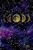 Galaxy Journal: Dot Grid Gold Moon Phases Composition Notebook for Note Taking, Journaling, Doodling by Pretty Stationery
